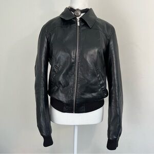 Aritzia Babaton Faux Leather Bomber Jacket